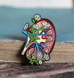 Niere mit Blumen - Emaille Pin | Codex Anatomicus Sale