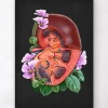 Nieren Anatomie - Floral - Schwarz | Codex Anatomicus New