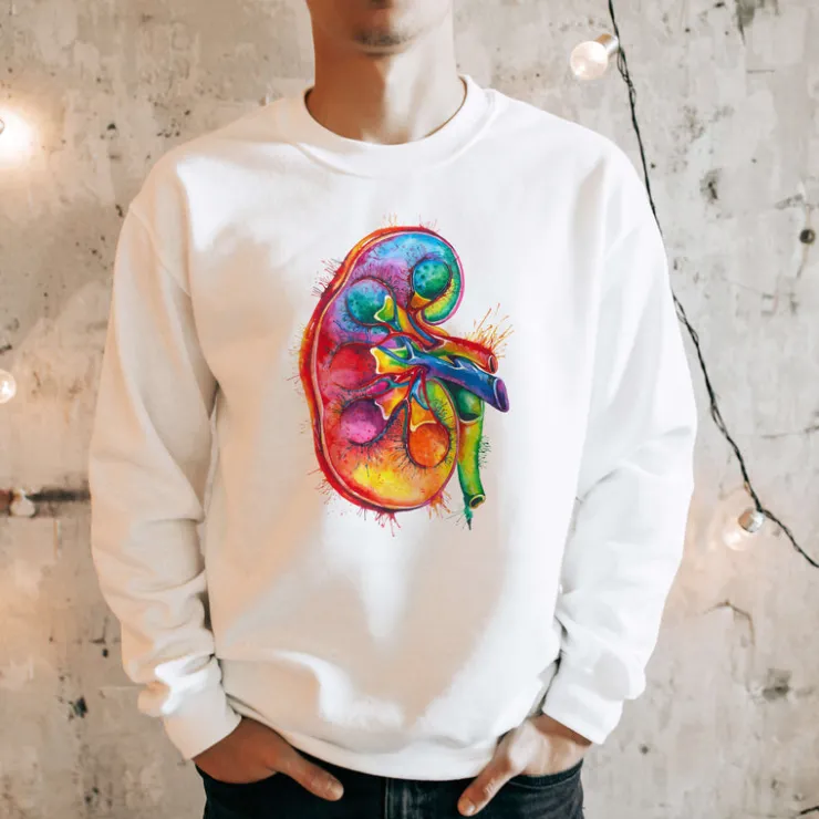 Nieren Unisex Sweatshirt - Aquarell | Codex Anatomicus Best