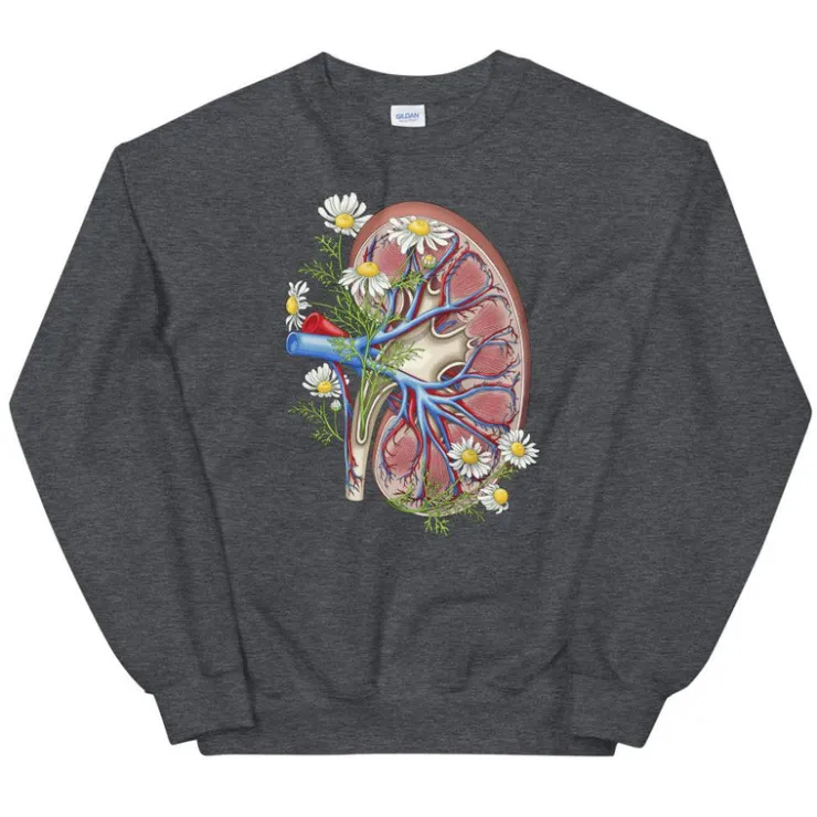 Nieren Unisex Sweatshirt - Floral | Codex Anatomicus Online