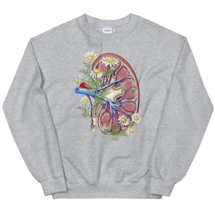 Nieren Unisex Sweatshirt - Floral | Codex Anatomicus Online