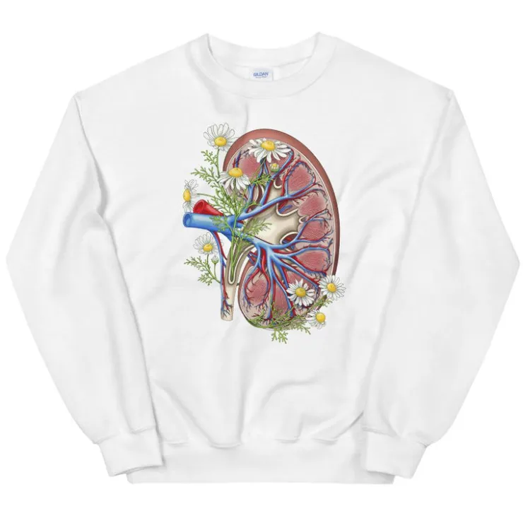 Nieren Unisex Sweatshirt - Floral | Codex Anatomicus Online