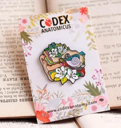 Ohr mit Blumen - Emaille Pin | Codex Anatomicus Online