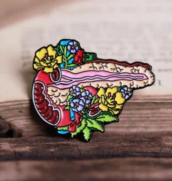 Pankreas mit Blumen - Emaille Pin | Codex Anatomicus Sale