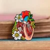 Präpariertes Herz mit Blumen - Emaille Pin | Codex Anatomicus Discount
