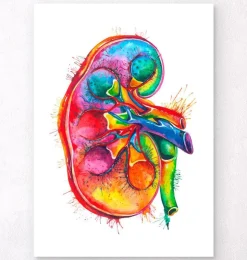 Rechten Niere Anatomie - Aquarell | Codex Anatomicus Fashion