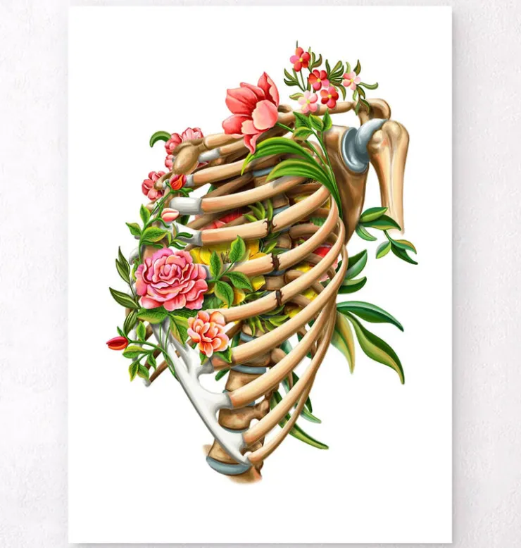 Rippenbruch - Floral - Weiß | Codex Anatomicus Best
