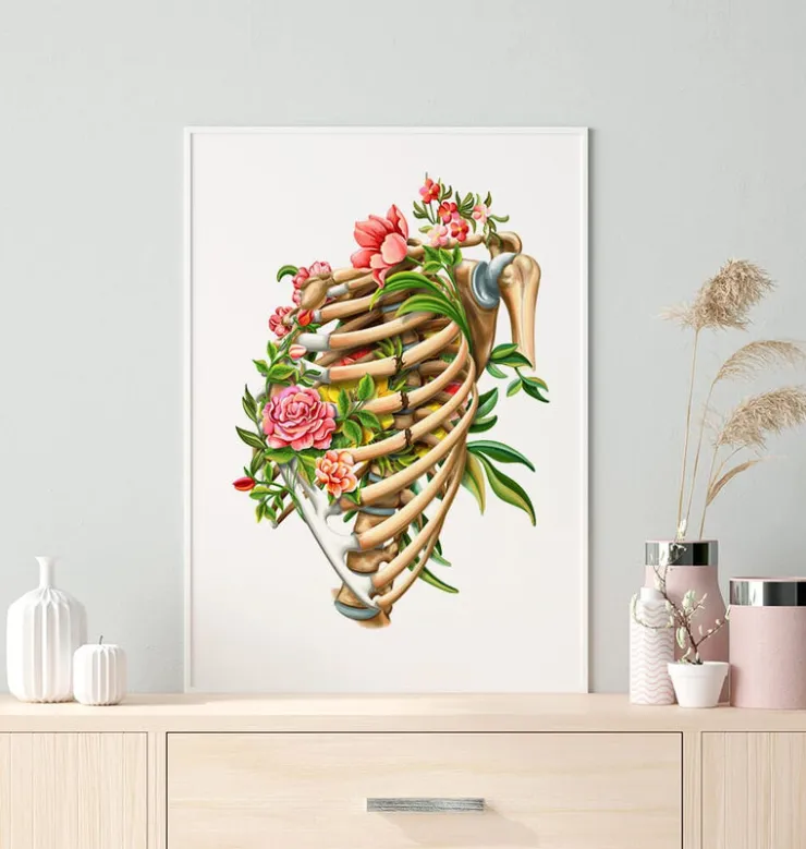 Rippenbruch - Floral - Weiß | Codex Anatomicus Best