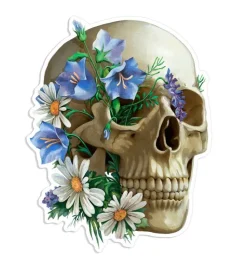 Schädel Anatomie Aufkleber - Floral | Codex Anatomicus New