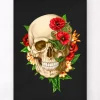 Schädel Anatomie IV - Floral - Schwarz | Codex Anatomicus New