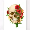 Schädel Anatomie IV - Floral - Weiß | Codex Anatomicus Best