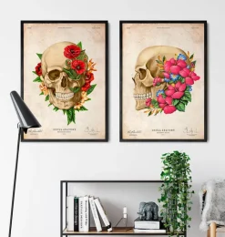 Schädel Anatomie IV - Floral - Vintage | Codex Anatomicus New