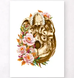 Schädel Anatomie V - Floral - Weiß | Codex Anatomicus Fashion