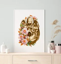 Schädel Anatomie V - Floral - Weiß | Codex Anatomicus Fashion