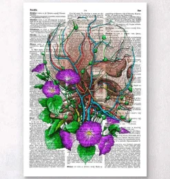 Schädel mit Blumen - Wörterbuch | Codex Anatomicus Outlet