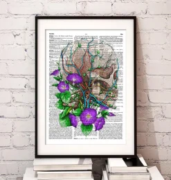 Schädel mit Blumen - Wörterbuch | Codex Anatomicus Outlet