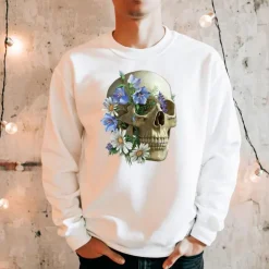 Schädel Unisex Sweatshirt - Floral | Codex Anatomicus Fashion