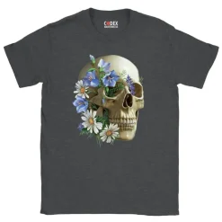 Schädel Unisex T-Shirt - Floral | Codex Anatomicus Discount