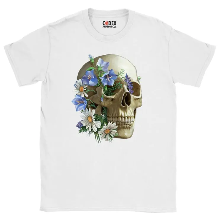 Schädel Unisex T-Shirt - Floral | Codex Anatomicus Discount