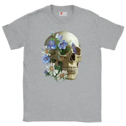 Schädel Unisex T-Shirt - Floral | Codex Anatomicus Discount