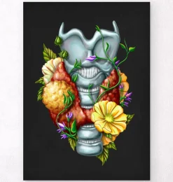 Schilddrüsenadenom - Floral - Schwarz | Codex Anatomicus Fashion