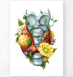 Schilddrüsenadenom - Floral - Weiß | Codex Anatomicus Fashion