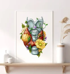 Schilddrüsenadenom - Floral - Weiß | Codex Anatomicus Fashion