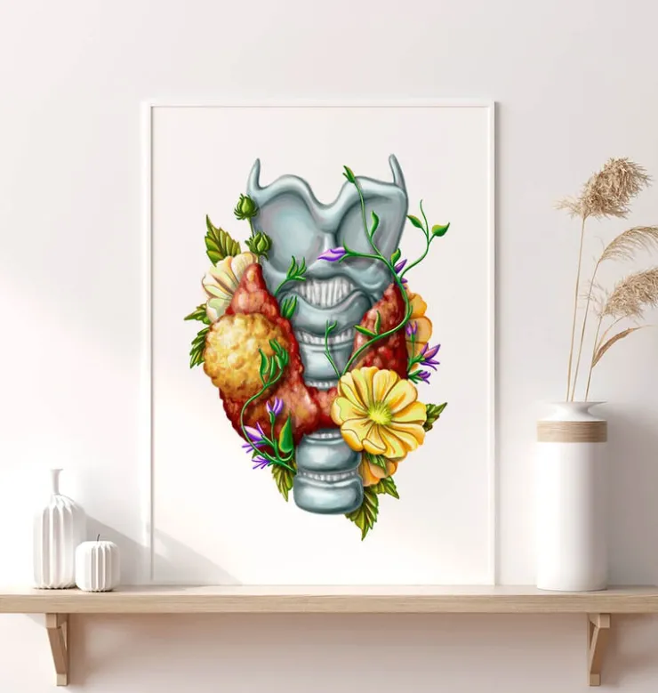 Schilddrüsenadenom - Floral - Weiß | Codex Anatomicus Fashion