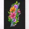 Skalpell mit Blumen - Schwarz | Codex Anatomicus Discount