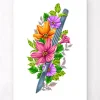 Skalpell mit Blumen - Weiß | Codex Anatomicus Discount