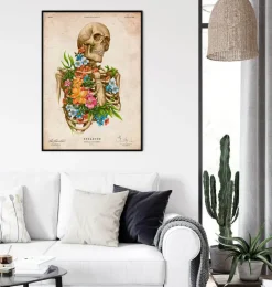 Skelett Anatomie - Floral - Vintage | Codex Anatomicus Hot