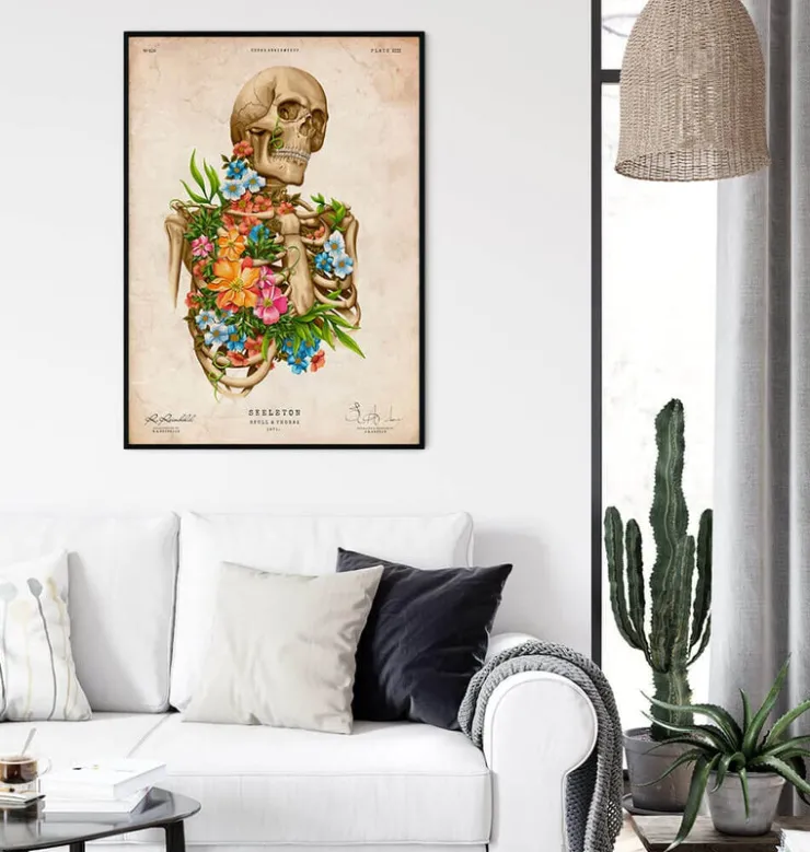 Skelett Anatomie - Floral - Vintage | Codex Anatomicus Hot