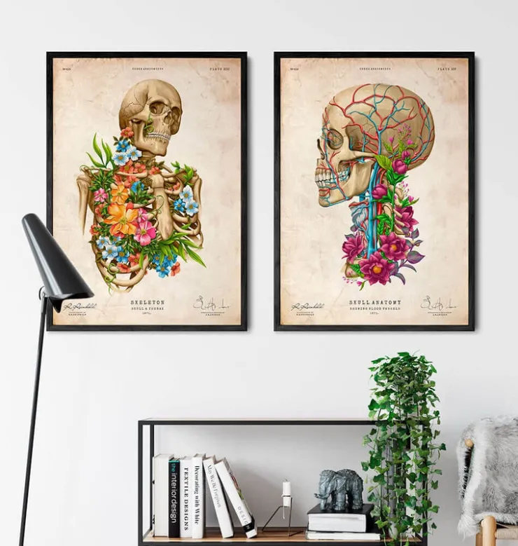 Skelett Anatomie - Floral - Vintage | Codex Anatomicus Hot