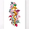 Äskulapstab mit Blumen - Weiß | Codex Anatomicus Online