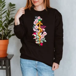 Äskulapstab Unisex Sweatshirt - Floral | Codex Anatomicus New