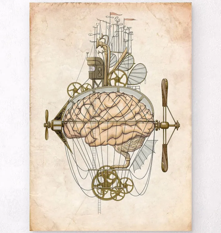 Steampunk Gehirn Kunst | Codex Anatomicus Outlet