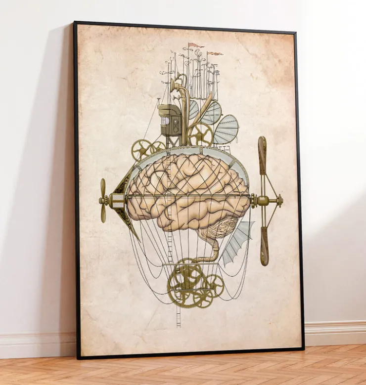 Steampunk Gehirn Kunst | Codex Anatomicus Outlet
