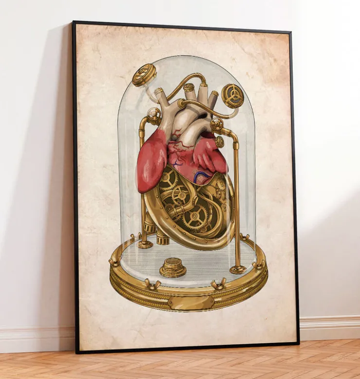 Steampunk Herz Kunst | Codex Anatomicus New