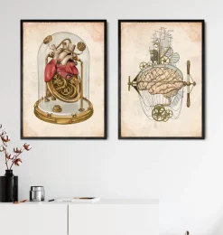 Steampunk Herz Kunst | Codex Anatomicus New