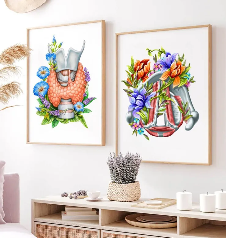 Stimmbänder - Floral - Weiß | Codex Anatomicus Sale