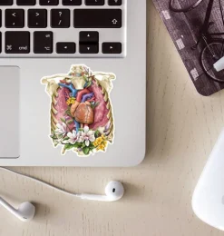 Thorax Anatomie Aufkleber - Floral | Codex Anatomicus New