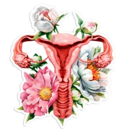 Uterus Anatomie Aufkleber - Floral | Codex Anatomicus Sale