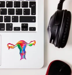Uterus Anatomie Aufkleber - Aquarell | Codex Anatomicus Online