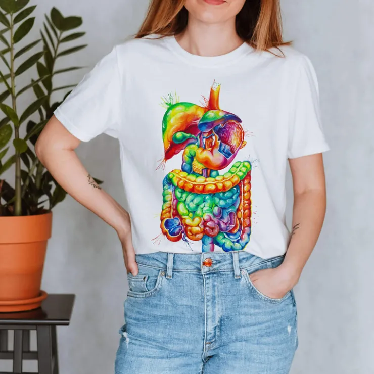 Verdauungssystem T-Shirt - Aquarell | Codex Anatomicus Discount