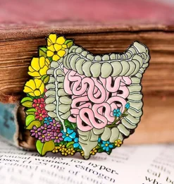 Verdauungstrakt mit Blumen - Emaille Pin | Codex Anatomicus Discount