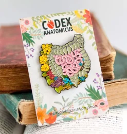 Verdauungstrakt mit Blumen - Emaille Pin | Codex Anatomicus Discount