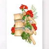 Wirbelsäulen Anatomie II - Floral - Weiß | Codex Anatomicus Outlet
