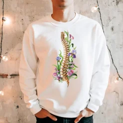Wirbelsäulen Unisex Sweatshirt - Floral | Codex Anatomicus Hot