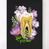 Zahnanatomie - Blumen - Schwarz | Codex Anatomicus Online