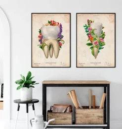 Zahnanatomie IV - Floral - Vintage | Codex Anatomicus Best
